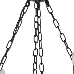 Searchlight Kronleuchter Schmiedeeisen Ø 89 cm Schwarz Rustikal 12x E14< Hängelampen|Wohnzimmerlampen