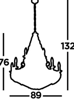 Searchlight Kronleuchter Schmiedeeisen Ø 89 cm Schwarz Rustikal 12x E14< Hängelampen|Wohnzimmerlampen