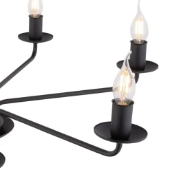 TK Lighting Kronleuchter Schwarz Rustikal 5-flammig E27 Metall< Hängelampen|Kronleuchter