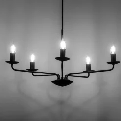 TK Lighting Kronleuchter Schwarz Rustikal 5-flammig E27 Metall< Hängelampen|Kronleuchter