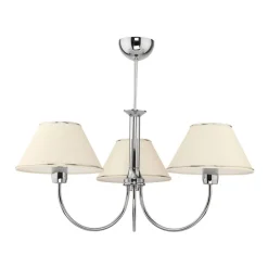 Jupiter Kronleuchter SELUSSA Weiß Chrom Ø68cm Esstisch< Deckenleuchten|Schlafzimmer Lampen