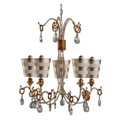 Elstead Kronleuchter VICA in Silber Ø76cm kürzbar Lampe< Hängelampen|Wohnzimmerlampen