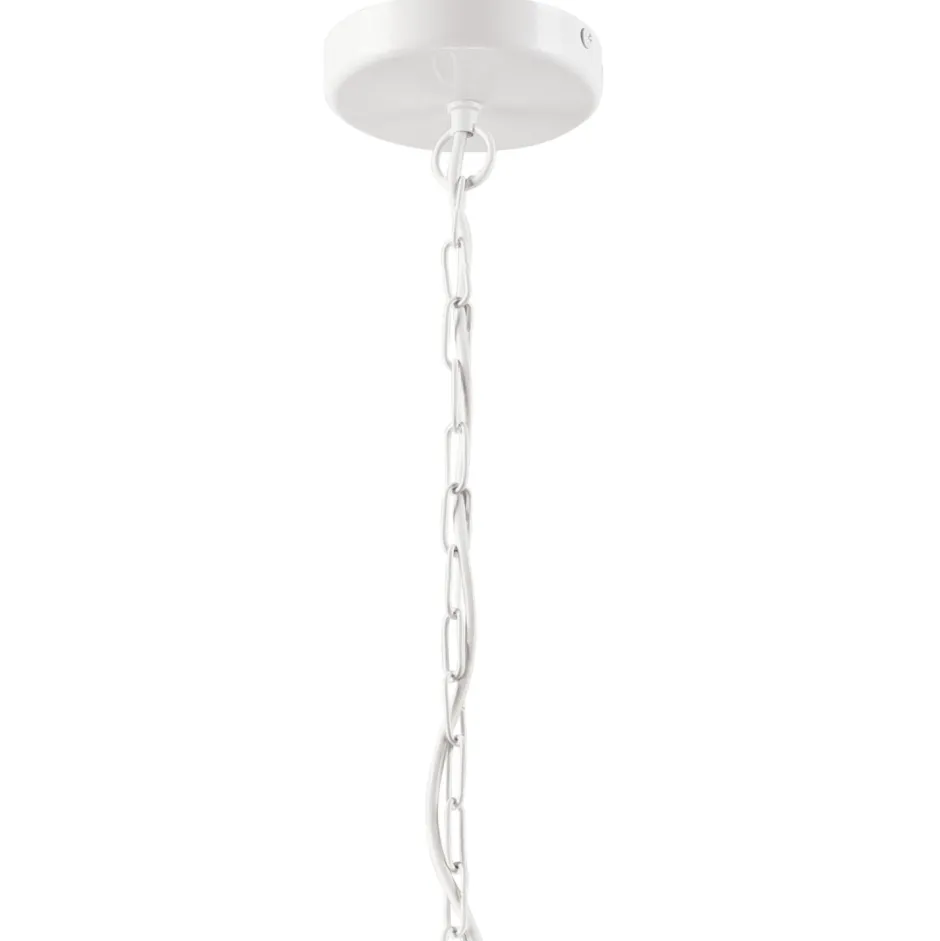 Lamkur Kronleuchter Weiß 3-flammig E27 Ø 42 cm Metall Rustikal< Bürolampen|Rustikale Lampen