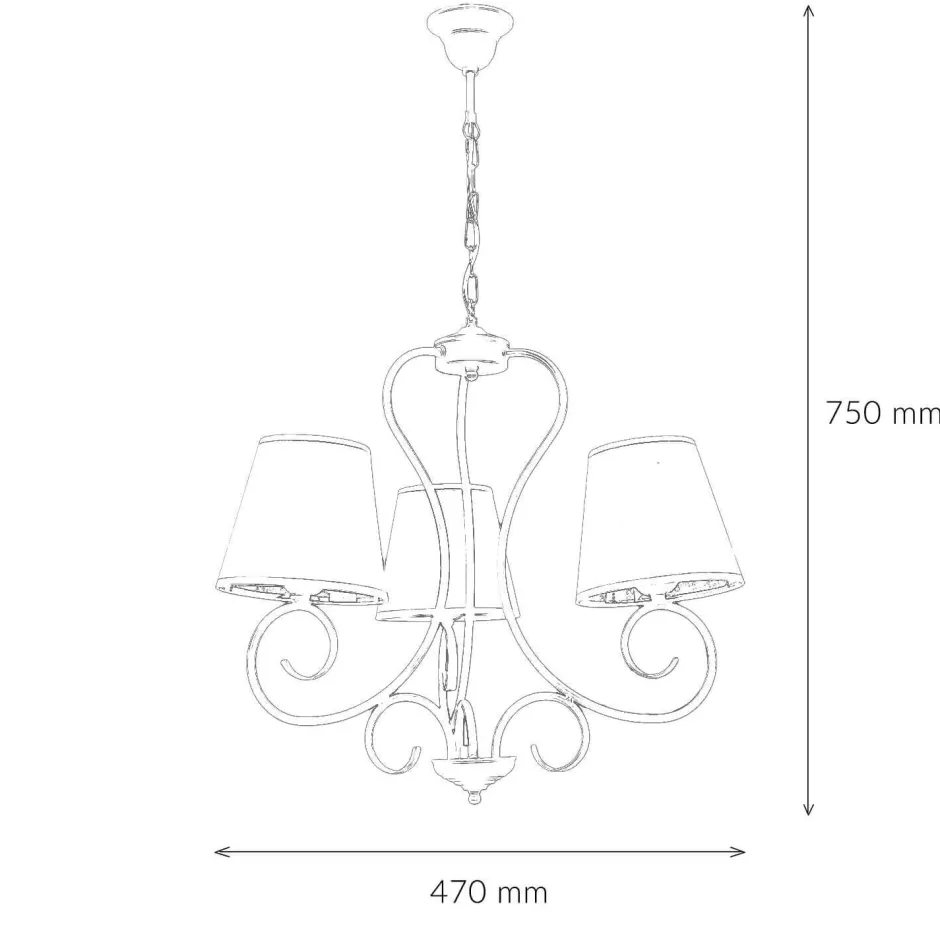 Hängelampen|Esszimmer Lampen*Lamkur Kronleuchter 3xE27 Landhaus Esstisch gemütlich