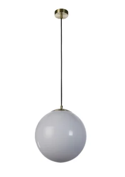 Searchlight Kugel Hängelampe Glas Metall in Messing Ø24 cm blendarm< Hängelampen|Esszimmer Lampen