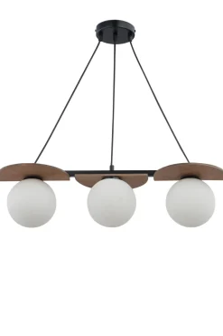 Sigma Kugel Pendelleuchte Holz Metall Glas G9 blendarm< Hängelampen|Kugellampen