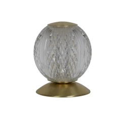 Schlafzimmer Lampen|Metall Lampen*Searchlight Kugel Tischleuchte Metall in Messing 13 cm G9 elegant