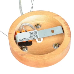 Lamkur Lampe Esstisch Hängelampe Holz rustikal 3xW27 rund< Hängelampen|Esszimmer Lampen