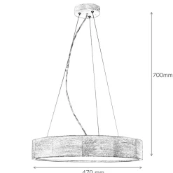 Lamkur Lampe Esstisch Hängelampe Holz rustikal 3xW27 rund< Hängelampen|Esszimmer Lampen