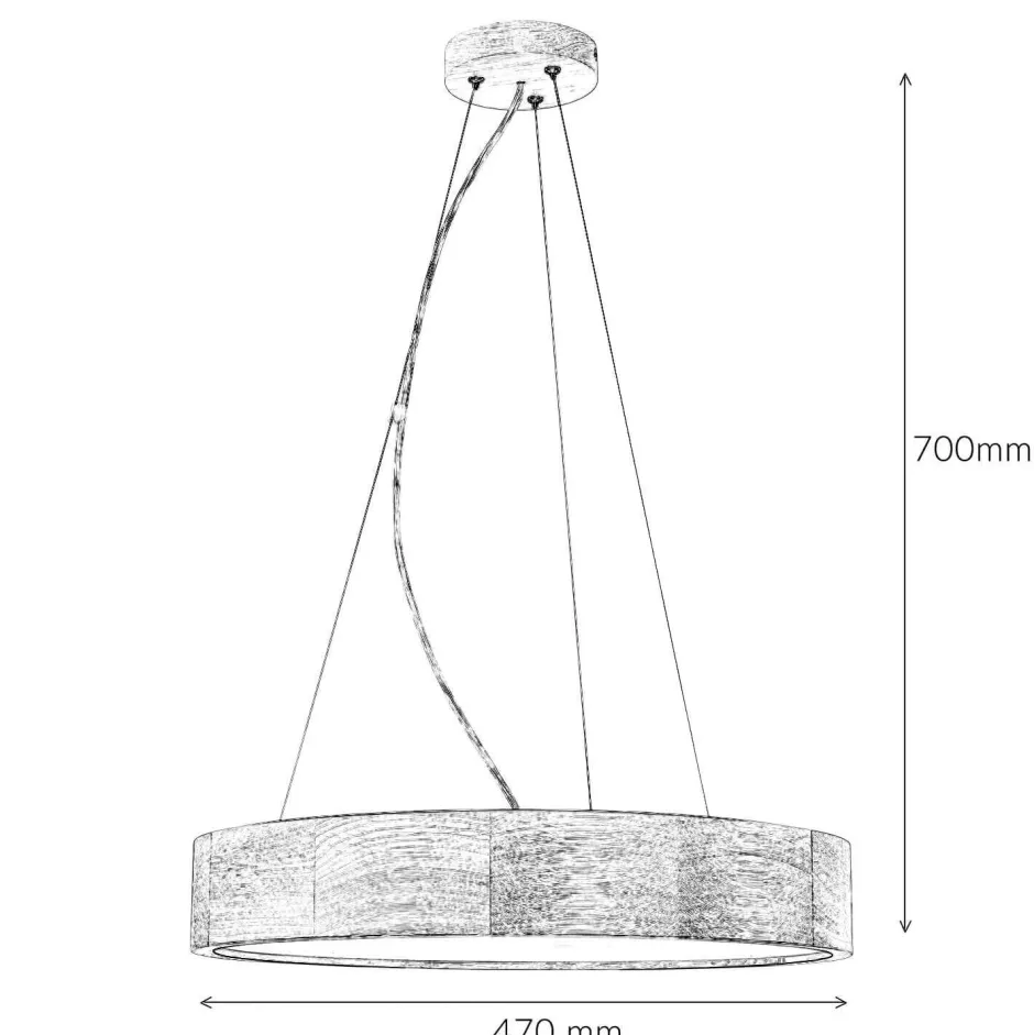 Lamkur Lampe Esstisch Hängelampe Holz rustikal 3xW27 rund< Hängelampen|Esszimmer Lampen