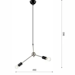 Lamkur Lampe Wohnzimmer Hängelampe Edelstahl Metall< Hängelampen|Esszimmer Lampen