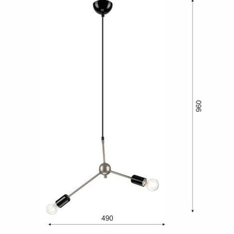 Lamkur Lampe Wohnzimmer Hängelampe Edelstahl Metall< Hängelampen|Esszimmer Lampen