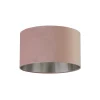 Lampenschirme|Stofflampen*Searchlight Lampenschirm für Hängelampe Ø 38 cm Pink Silber Samt