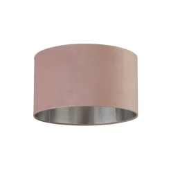 Lampenschirme|Stofflampen*Searchlight Lampenschirm für Hängelampe Ø 38 cm Pink Silber Samt