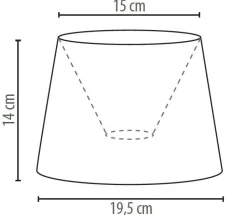 Lampenschirme*Duolla Lampenschirm für Tischlampe Häkel Spitze Ø 19,5 cm