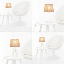 Lampenschirme*Duolla Lampenschirm für Tischlampe Häkel Spitze Ø 19,5 cm