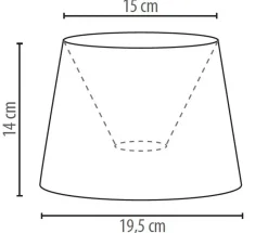 Lampenschirme*Duolla Lampenschirm Gold Barock Design Stoff Tischlampe