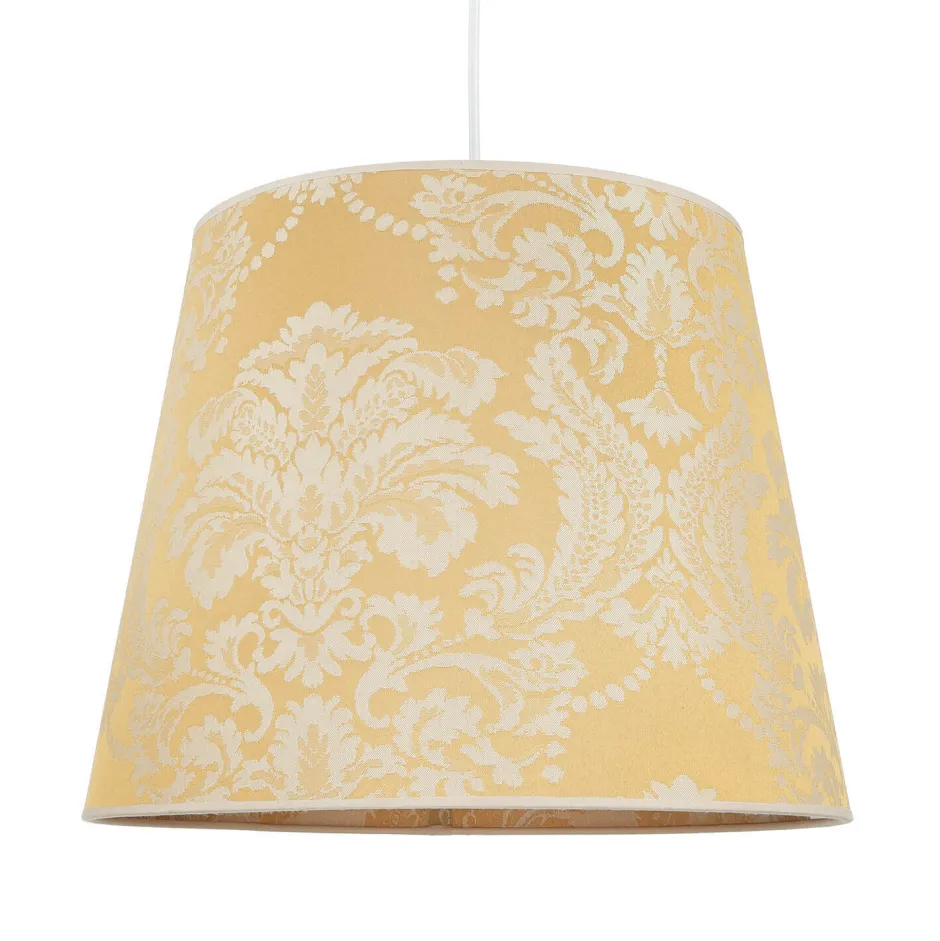 Duolla Lampenschirm Gold Stoff Muster E27 Pendelleuchte< Lampenschirme