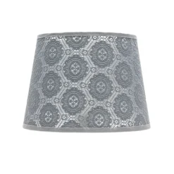 Lampenschirme*Duolla Lampenschirm Grau klein E14 Tischlampe aus Spitze