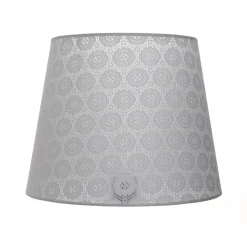 Duolla Lampenschirm Grau Stehleuchte E27 gehäkelter Stoff< Lampenschirme