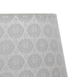 Duolla Lampenschirm Grau Stehleuchte E27 gehäkelter Stoff< Lampenschirme