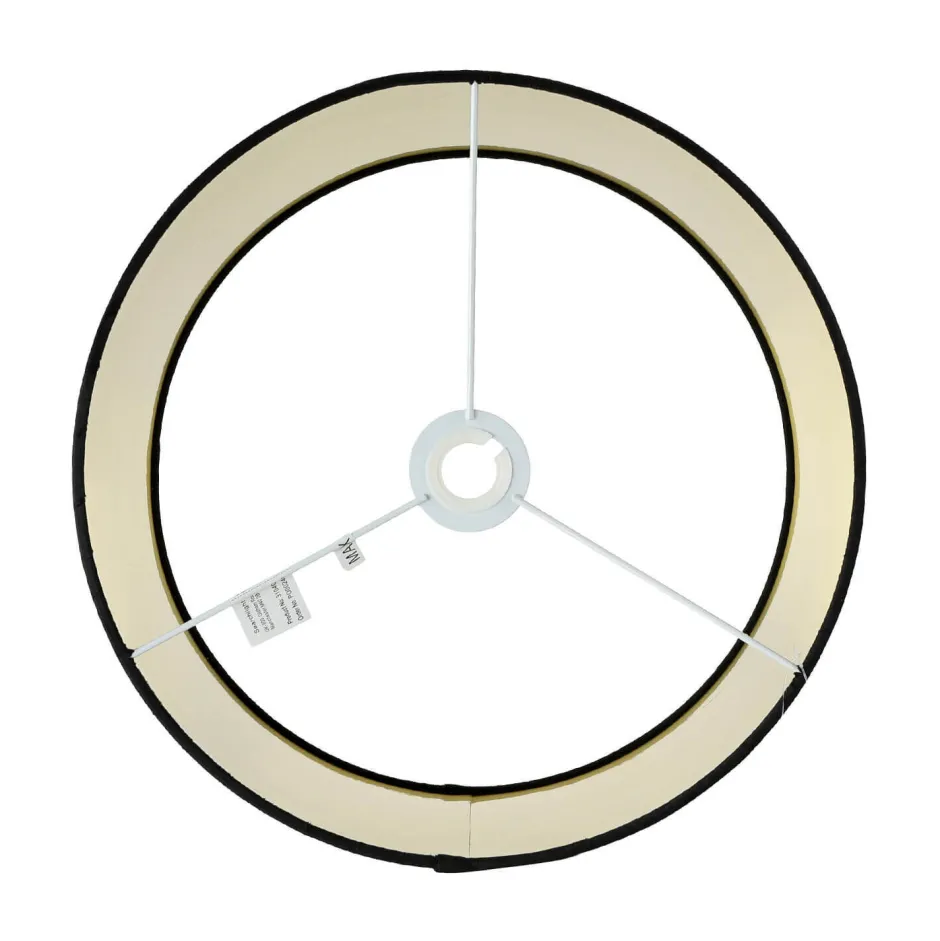 Searchlight Lampenschirm Hängelampe Schwarz Gold Ø 40 cm Stoff Modern< Lampenschirme|Stofflampen