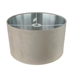 Searchlight Lampenschirm Samt Taupe Silber D: 38 cm für Hängelampe< Stofflampen|Lampenschirme