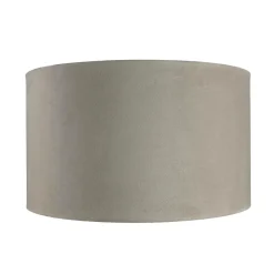 Searchlight Lampenschirm Samt Taupe Silber D: 38 cm für Hängelampe< Stofflampen|Lampenschirme