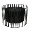 TK Lighting Lampenschirm Schwarz für Stehleuchte E27 Zylinder Ø50cm< Lampenschirme