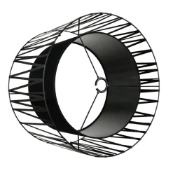 TK Lighting Lampenschirm Schwarz für Stehleuchte E27 Zylinder Ø50cm< Lampenschirme