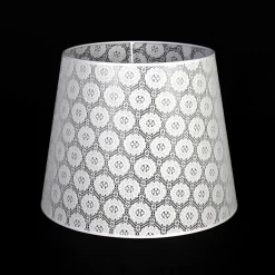 Duolla Lampenschirm Stehlampe Weiß Spitze Textil E27< Lampenschirme
