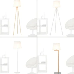 Duolla Lampenschirm Stehlampe Weiß Spitze Textil E27< Lampenschirme