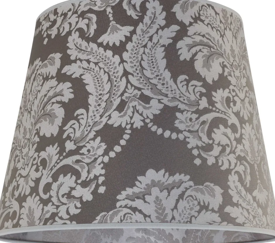 Lampenschirme*Duolla Lampenschirm Stoff Silber Muster E27 Pendelleuchte