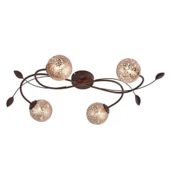 Deckenleuchten|Flurlampen*Paul Neuhaus Landhaus Deckenleuchte G9 4-flammig Kugeln Gold Floral