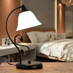 Easylight Landhaus Tischlampe DOROTHEA H:21cm Alabaster Glas< Rustikale Lampen|Lampe Landhausstil