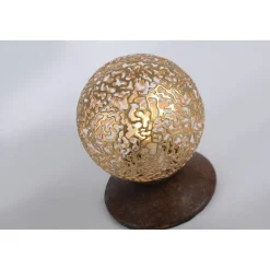 Paul Neuhaus Landhaus Tischlampe Metall Rostbraun Gold 12,5 cm G9< Wohnzimmerlampen|Schlafzimmer Lampen