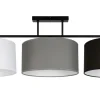 Belis Lange Deckenlampe Stoff Grau Graphit Schwarz E27 100 cm< Bürolampen|Wohnzimmerlampen