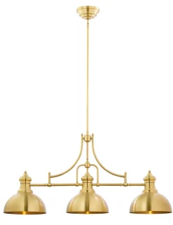 Jupiter Lange Deckenleuchte Metall E27 in Kupfer 3-flmg 122,5 cm< Deckenleuchten|Bürolampen