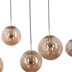 Steinhauer Lange Hängelampe Glas in Bernstein 120 cm E27 Modern< Hängelampen|Bürolampen