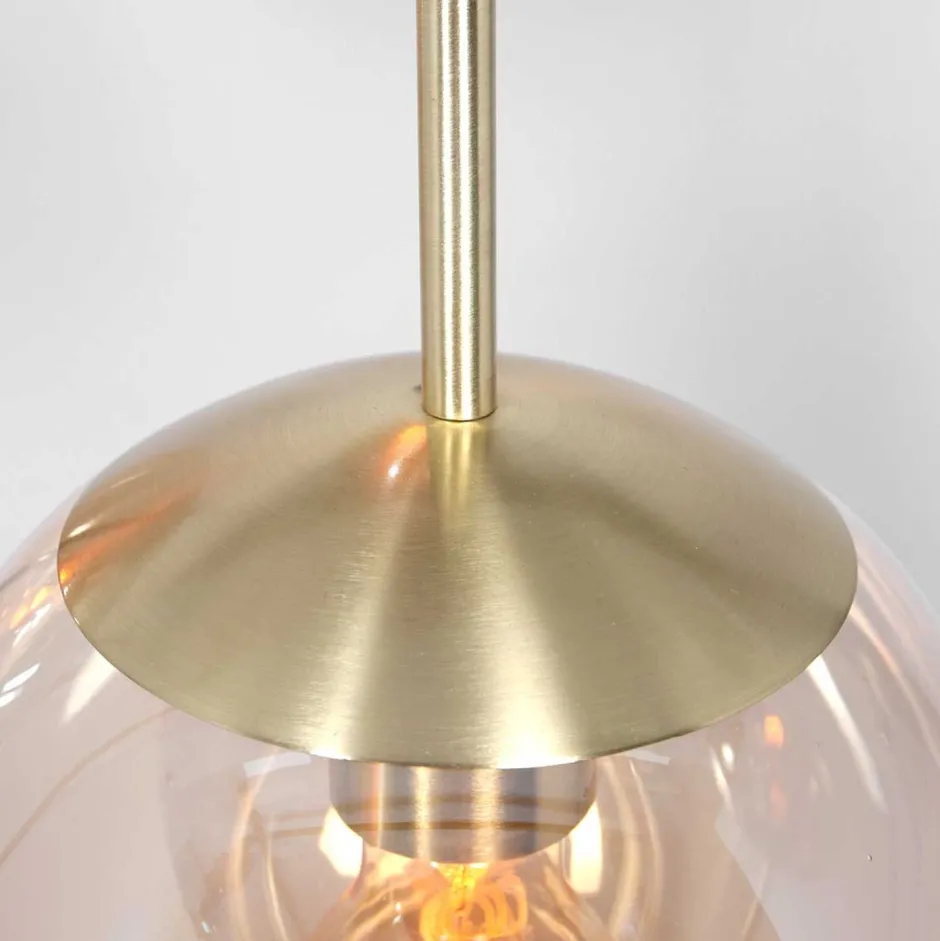 Steinhauer Lange Hängelampe Glas in Bernstein 120 cm E27 Modern< Hängelampen|Bürolampen