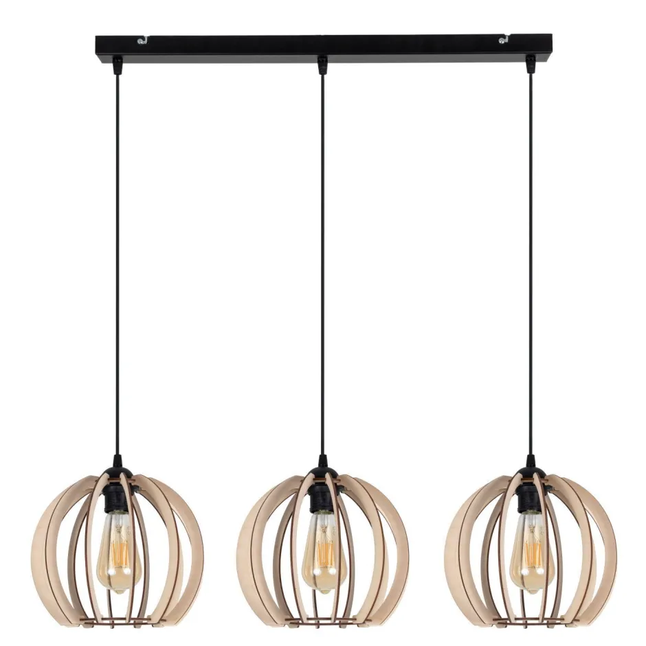 Belis Lange Hängelampe Holz Metall E27 L:80 cm wohnlich< Hängelampen|Bürolampen