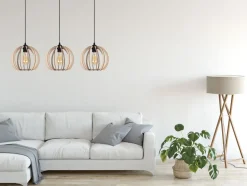 Belis Lange Hängelampe Holz Metall E27 L:80 cm wohnlich< Hängelampen|Bürolampen