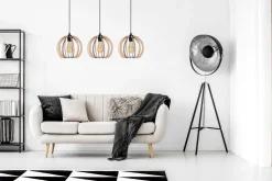 Belis Lange Hängelampe Holz Metall E27 L:80 cm wohnlich< Hängelampen|Bürolampen