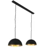 Hängelampen|Bürolampen*Steinhauer Lange Hängelampe Metall in Schwarz Gold 140 cm E27