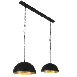 Hängelampen|Bürolampen*Steinhauer Lange Hängelampe Metall in Schwarz Gold 140 cm E27