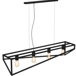 Luminex Lange Hängelampe Metall Schwarz E27 100 cm Industrial< Hängelampen|Bürolampen