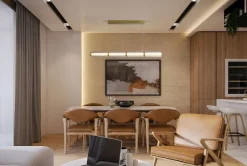 Bürolampen|Wohnzimmerlampen*Searchlight Lange LED Pendelleuchte Glas Metall 109 cm warmweiß