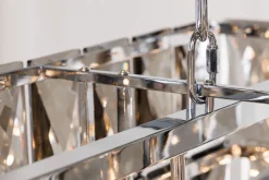 Invicta Interior Lange Pendelleuchte Glas Metall 88 cm E14 Modern< Küchenlampen|Glaslampen