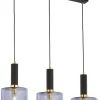Moderne Lampen|Glaslampen*Jupiter Lange Pendelleuchte Metall Glas L:52cm verstellbar