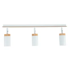 Lampen Aus Aller Welt|Küchenlampen*Emibig Langer Strahler Wohnzimmer L:72cm Weiß mit Holz GU10